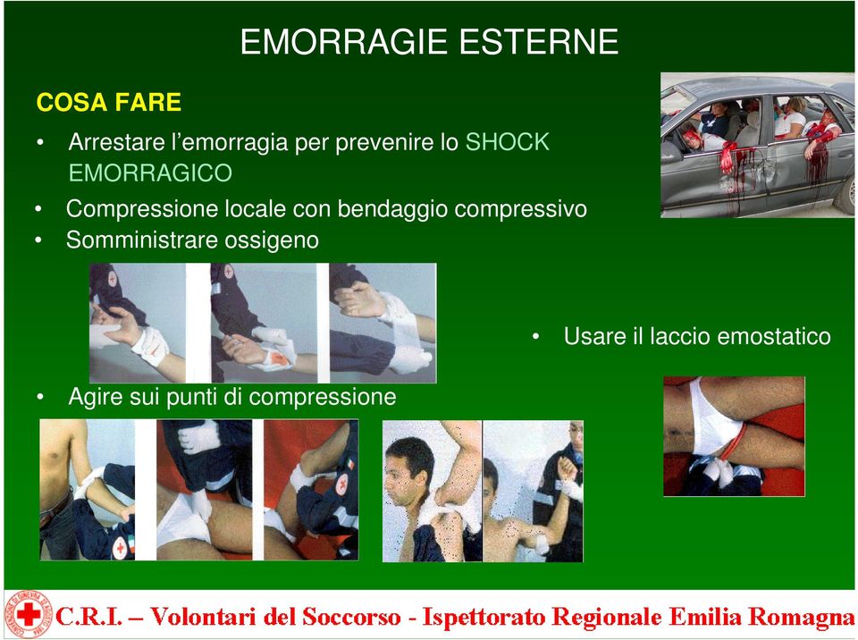 locale con bendaggio compressivo Somministrare