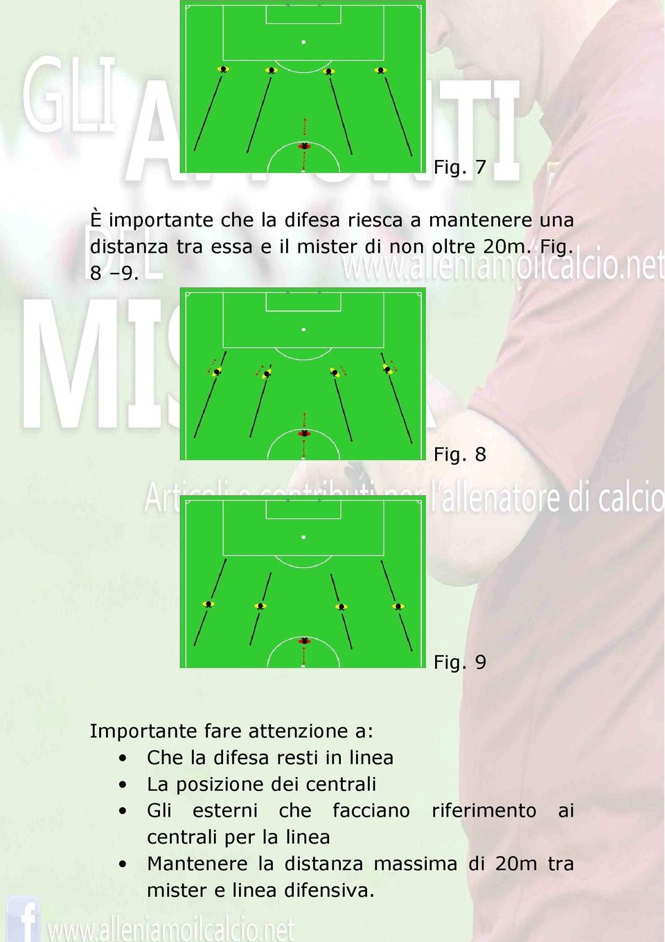 9 Importante fare attenzione a: Che la difesa resti in linea La posizione dei