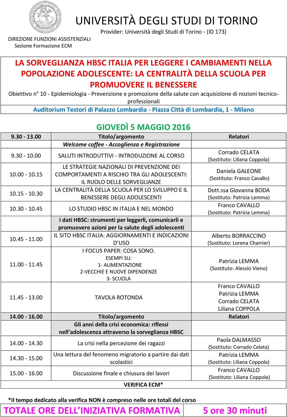 tecnicoprofessionali Auditorium Testori di Palazzo Lombardia - Piazza Città di Lombardia, 1 - Milano GIOVEDÌ 5 MAGGIO 2016 9.30-13.