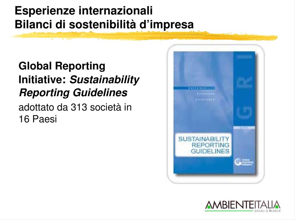 Initiative: Sustainability Reporting