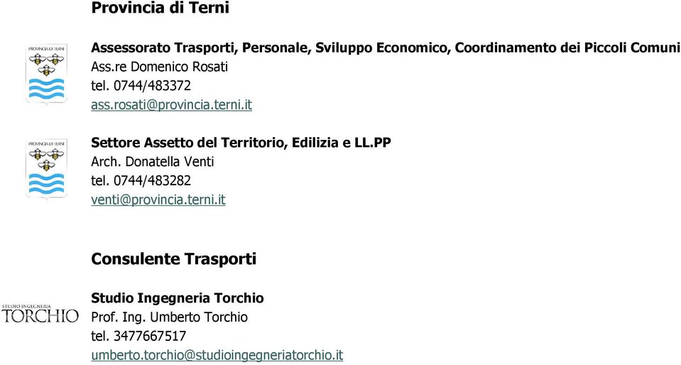 it Settore Assetto del Territorio, Edilizia e LL.PP Arch. Donatella Venti tel.