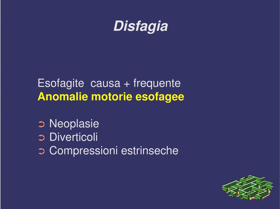 motorie esofagee Neoplasie