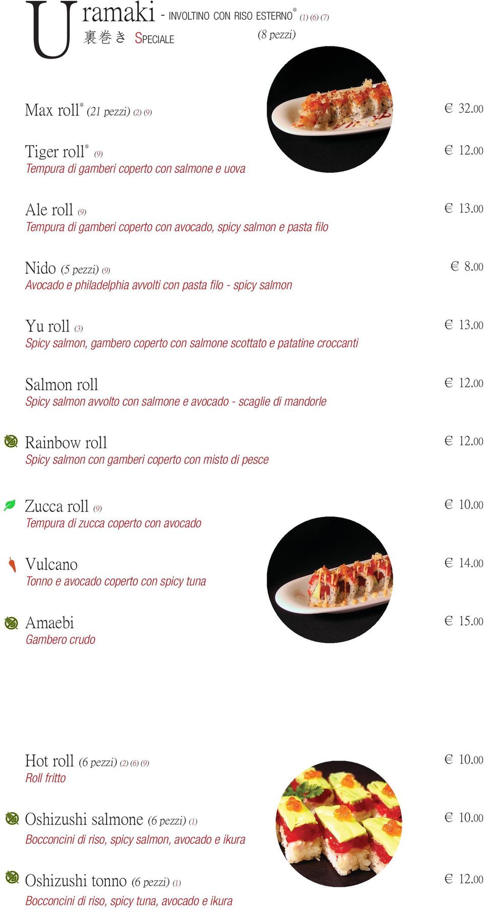 pasta filo - spicy salmon 8.