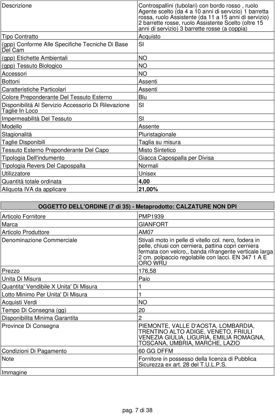 Scelto (oltre 15 anni di servizio) 3 barrette rosse (a coppia) Assente Pluristagionale Misto Sintetico Giacca Capospalla per Divisa Normali Unisex OGGETTO DELL'ORDINE (7 di 35) - Metaprodotto: