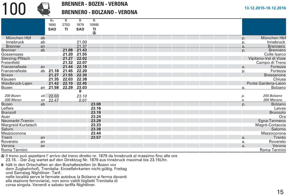 47 BENNE - BOZEN - VEON BENNEO - BOLZNO - VEON 2.08 2.20 2.27 2.32 2.44 2.45 2.55 22.03 22.0 22.29 879 SD 2.00 2.37 2.43 2.55 22.02 22.07 22.9 22.20 22.30 22.38 22.45 23.03 B 23.0 0.0 0995 23.08 23.