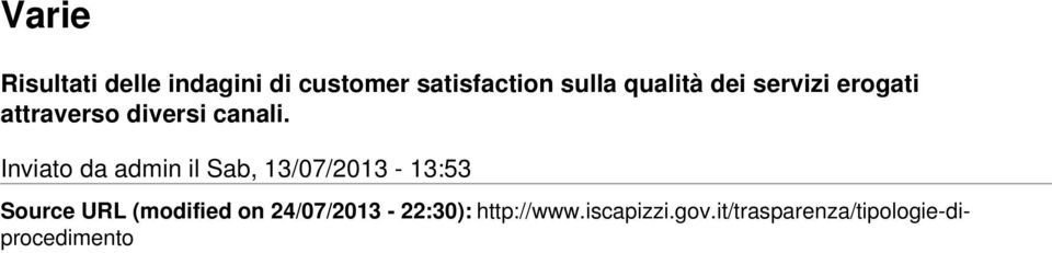 Inviato da admin il Sab, 13/07/2013-13:53 Source URL (modified on