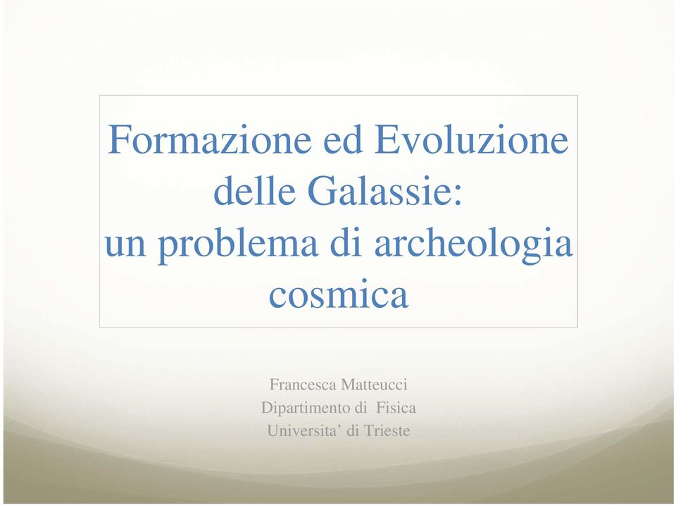archeologia cosmica Francesca