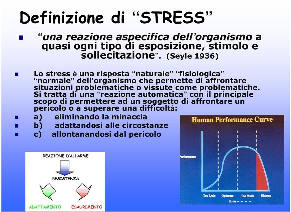 problematiche o vissute come problematiche.