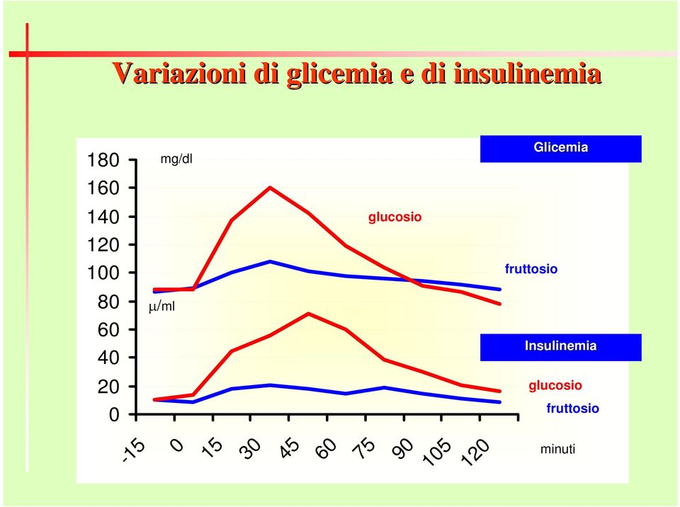 fruttosio 80 μ/ml 60 40 Insulinemia 20