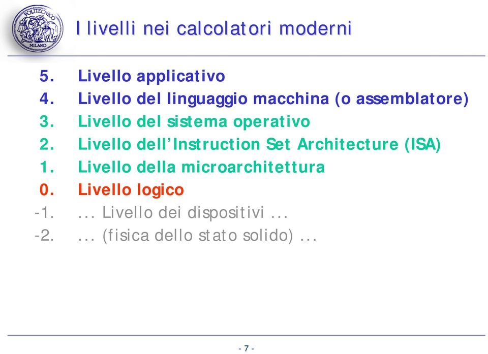 Livello del sistema operativo 2.