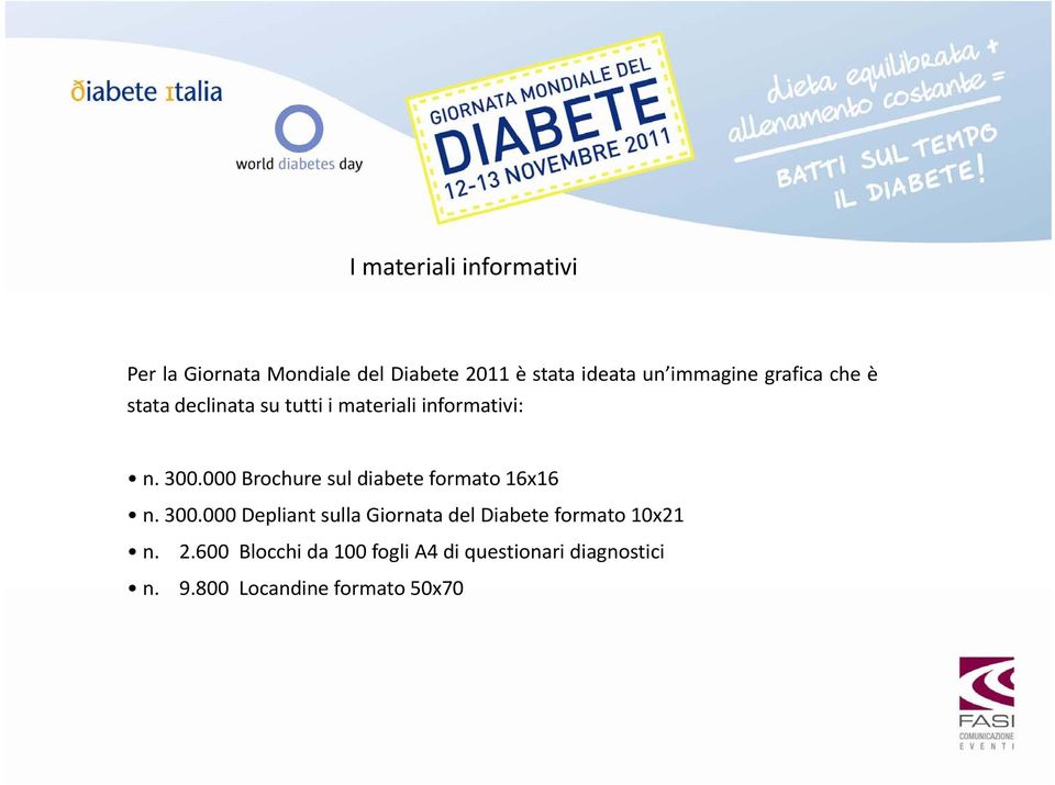 000 Brochure sul diabete formato 16x16 n. 300.