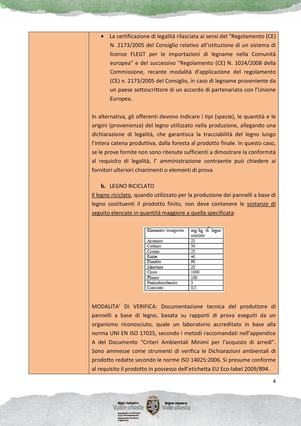1024/2008 della Commissione, recante modalità d'applicazione del regolamento (CE) n.