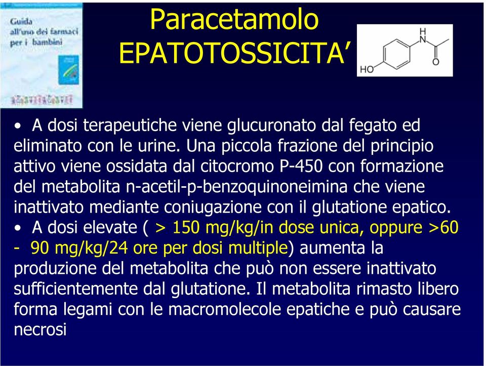 inattivato mediante coniugazione con il glutatione epatico.