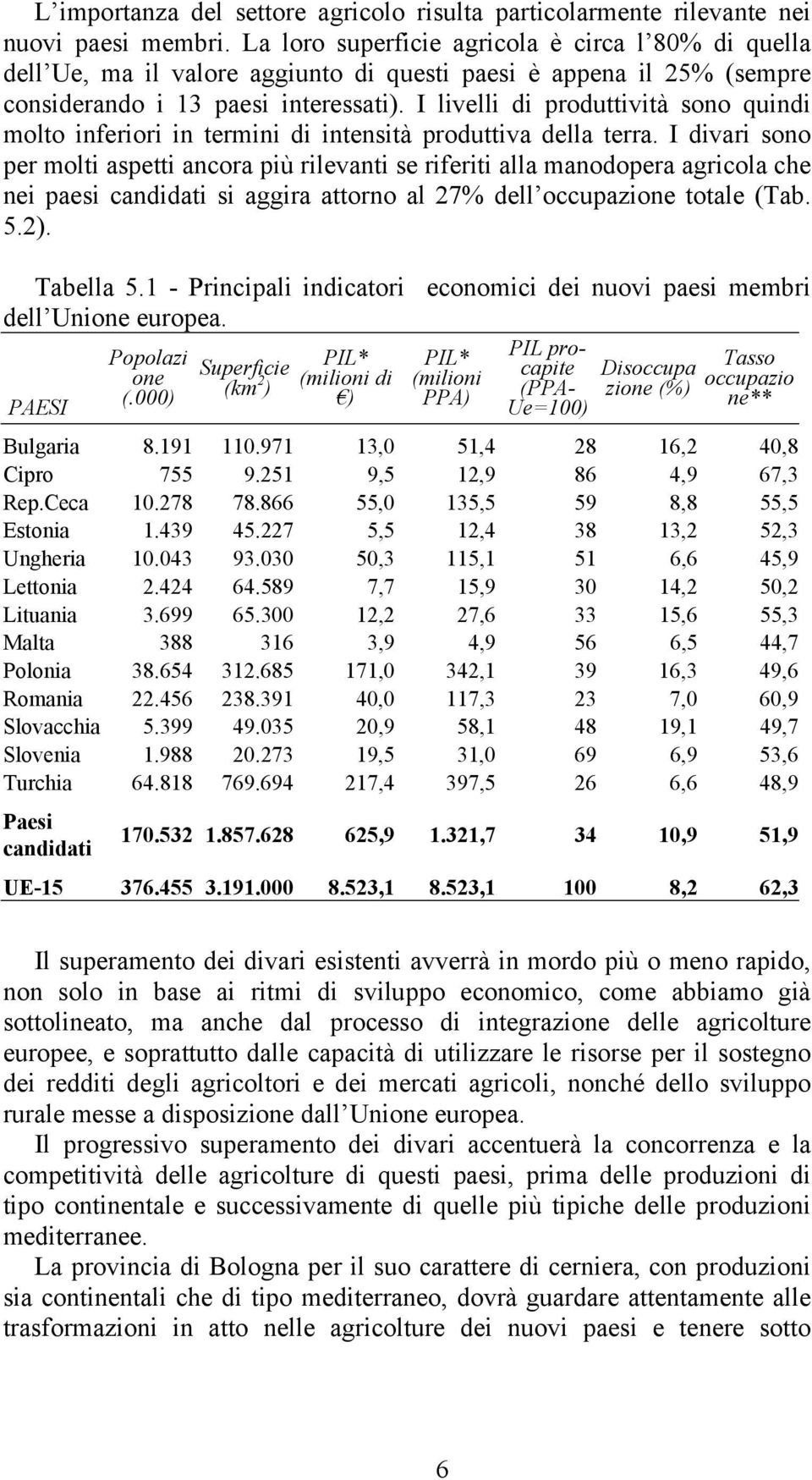 I livelli di produttività sono quindi molto inferiori in termini di intensità produttiva della terra.