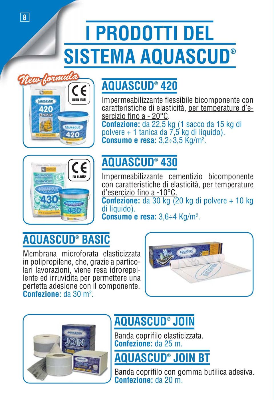 AQUASCUD 430 Membrana microforata elasticizzata in polipropilene, che, grazie a particolari lavorazioni, viene resa idrorepellente ed irruvidita per permettere una perfetta adesione con il componente.