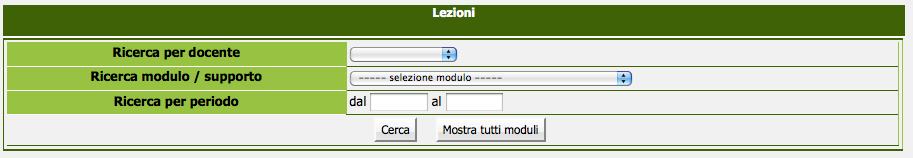 la procedura invia un messaggio che chiede la conferma dell eliminazione della lezione selezionata Scegliendo OK si procede alla cancellazione della data; infatti la procedura