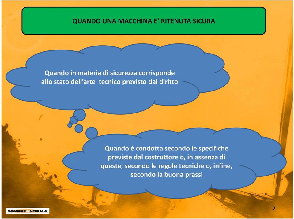 condotta secondo le specifiche previste dal costruttore o, in assenza