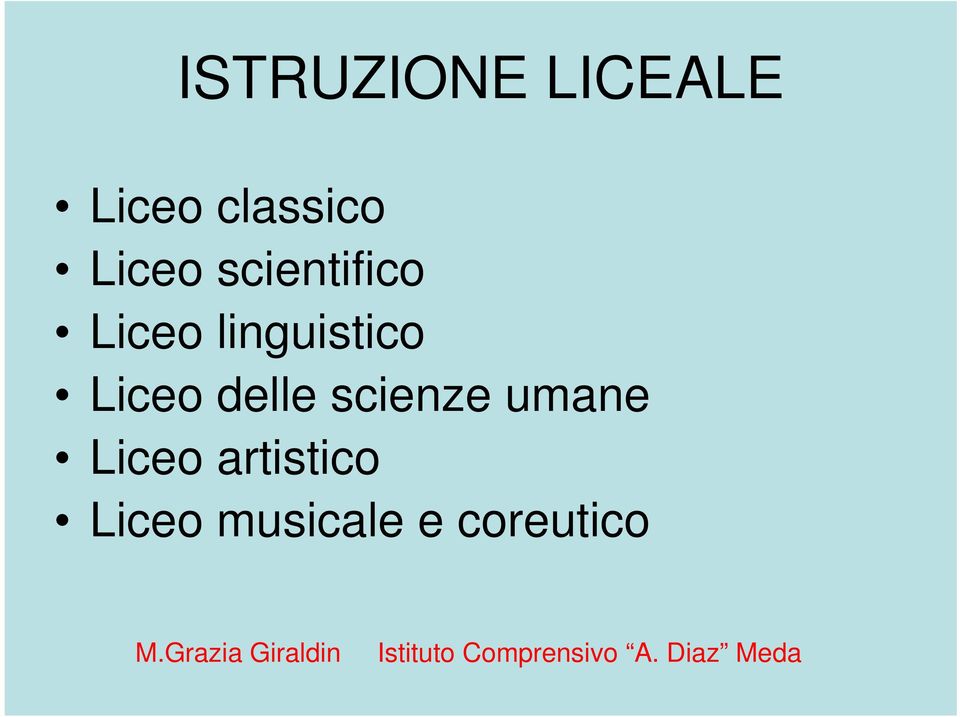 linguistico Liceo delle scienze