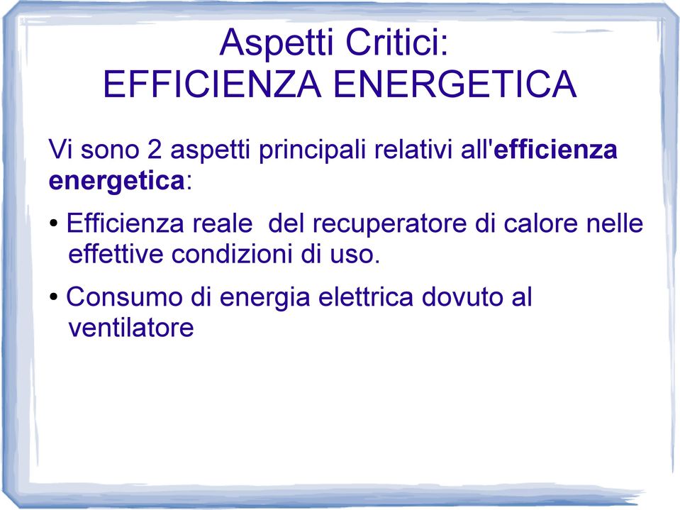 reale del recuperatore di calore nelle effettive