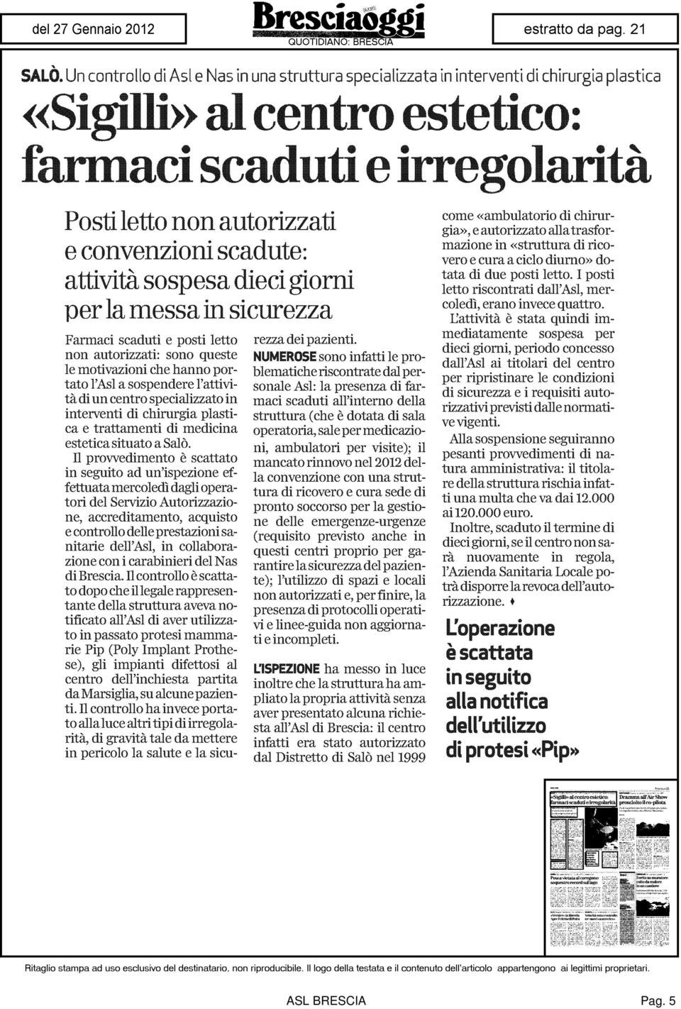 specializzato in interventi di chirurgia plastica e trattamenti di medicina estetica situato a Salò.