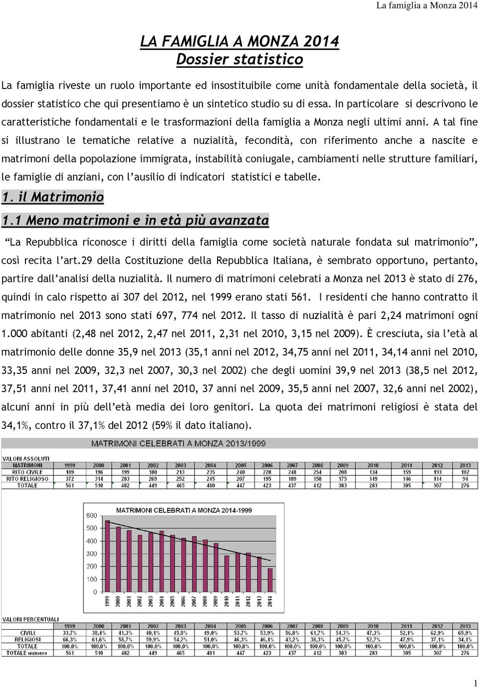 A tal fine si illustrano le tematiche relative a nuzialità, fecondità, con riferimento anche a nascite e matrimoni della popolazione immigrata, instabilità coniugale, cambiamenti nelle strutture