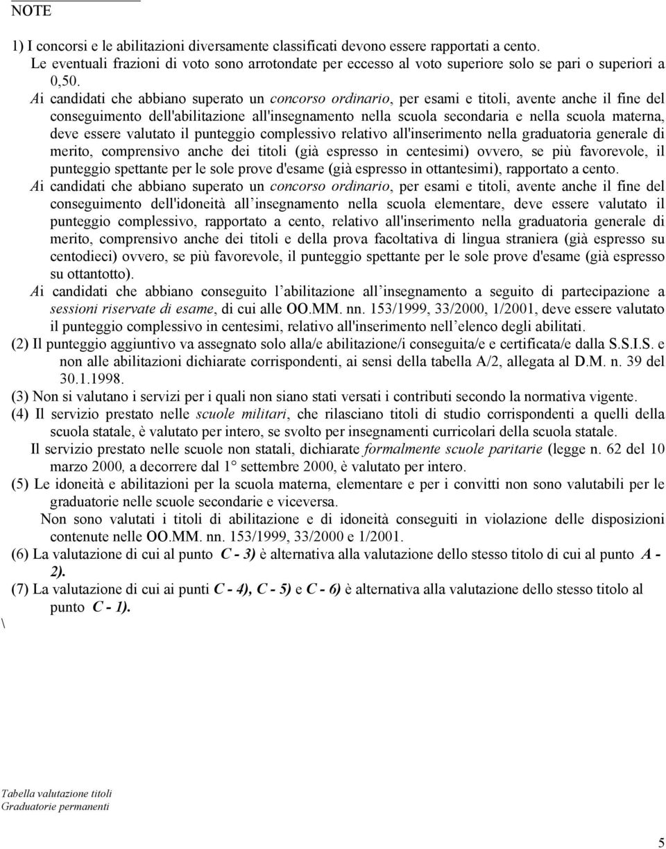 Ai candidati che abbiano superato un concorso ordinario, per esami e titoli, avente anche il fine del conseguimento dell'abilitazione all'insegnamento nella scuola secondaria e nella scuola materna,