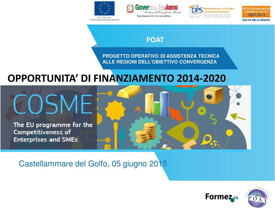 CONVERGENZA OPPORTUNITA DI FINANZIAMENTO