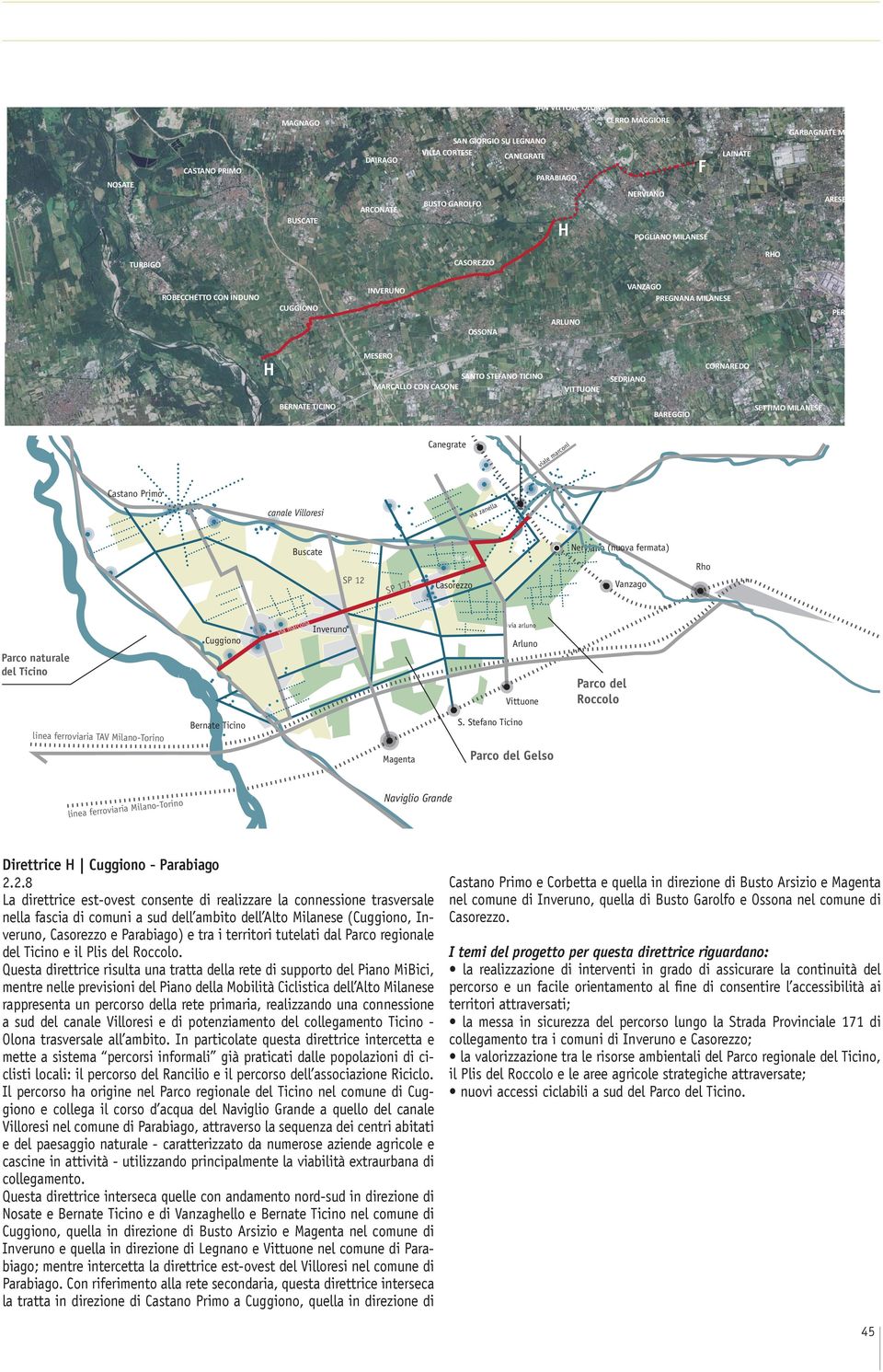 vela Casorezzo Nerviano (nuova fermata) Vanzago Rho naturale del Ticino Cuggiono via marcona Inveruno via arluno Arluno Vittuone Roccolo linea ferroviaria TAV Milano-Torino Bernate Ticino Magenta S.