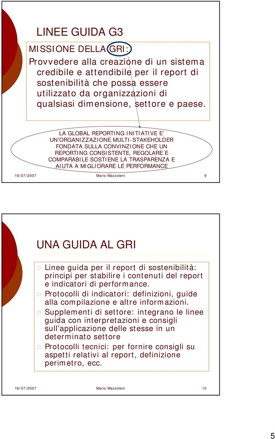 LA GLOBAL REPORTING INITIATIVE E UN ORGANIZZAZIONE MULTI-STAKEHOLDER FONDATA SULLA CONVINZIONE CHE UN REPORTING CONSISTENTE, REGOLARE E COMPARABILE SOSTIENE LA TRASPARENZA E AIUTA A MIGLIORARE LE