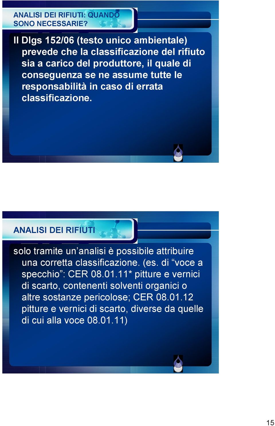 assume tutte le responsabilità in caso di errata classificazione.