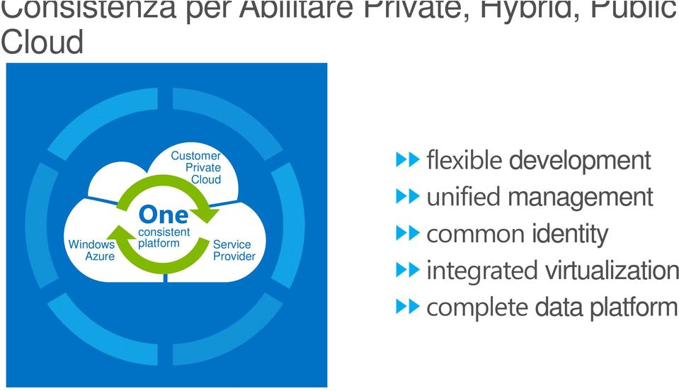 Cloud Service Provider flexible development unified