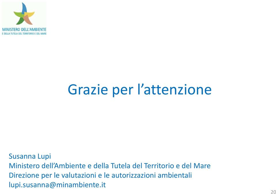 del Mare Direzione per le valutazioni e le