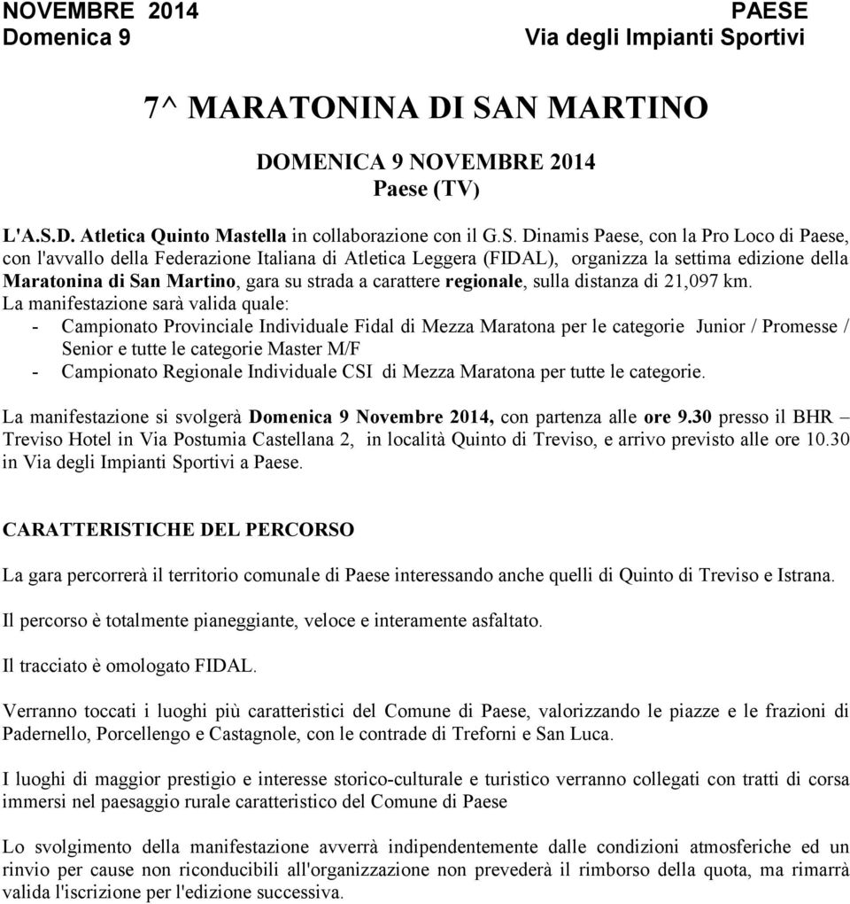 ortivi 7^ MARATONINA DI SA