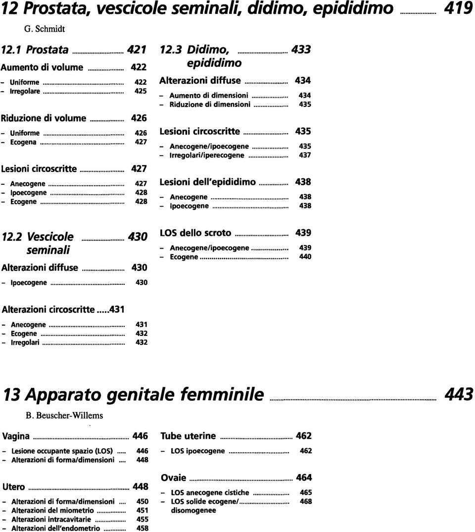 2 Vescicole 430 seminali Alterazioni diffuse 430 12.