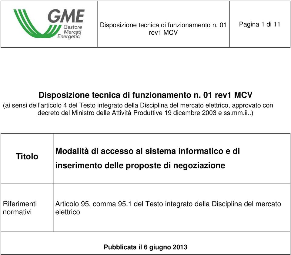 Ministro delle Attività Produttive 19 dicembre 2003 e ss.mm.ii.