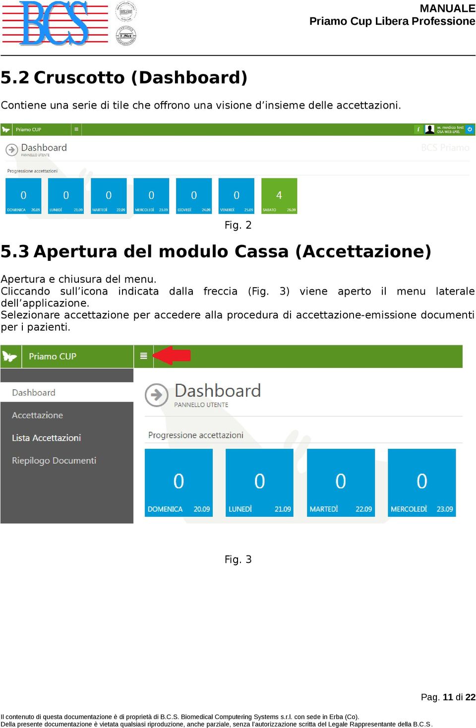 Cliccando sull icona indicata dalla freccia (Fig. 3) viene aperto il menu laterale dell applicazione.