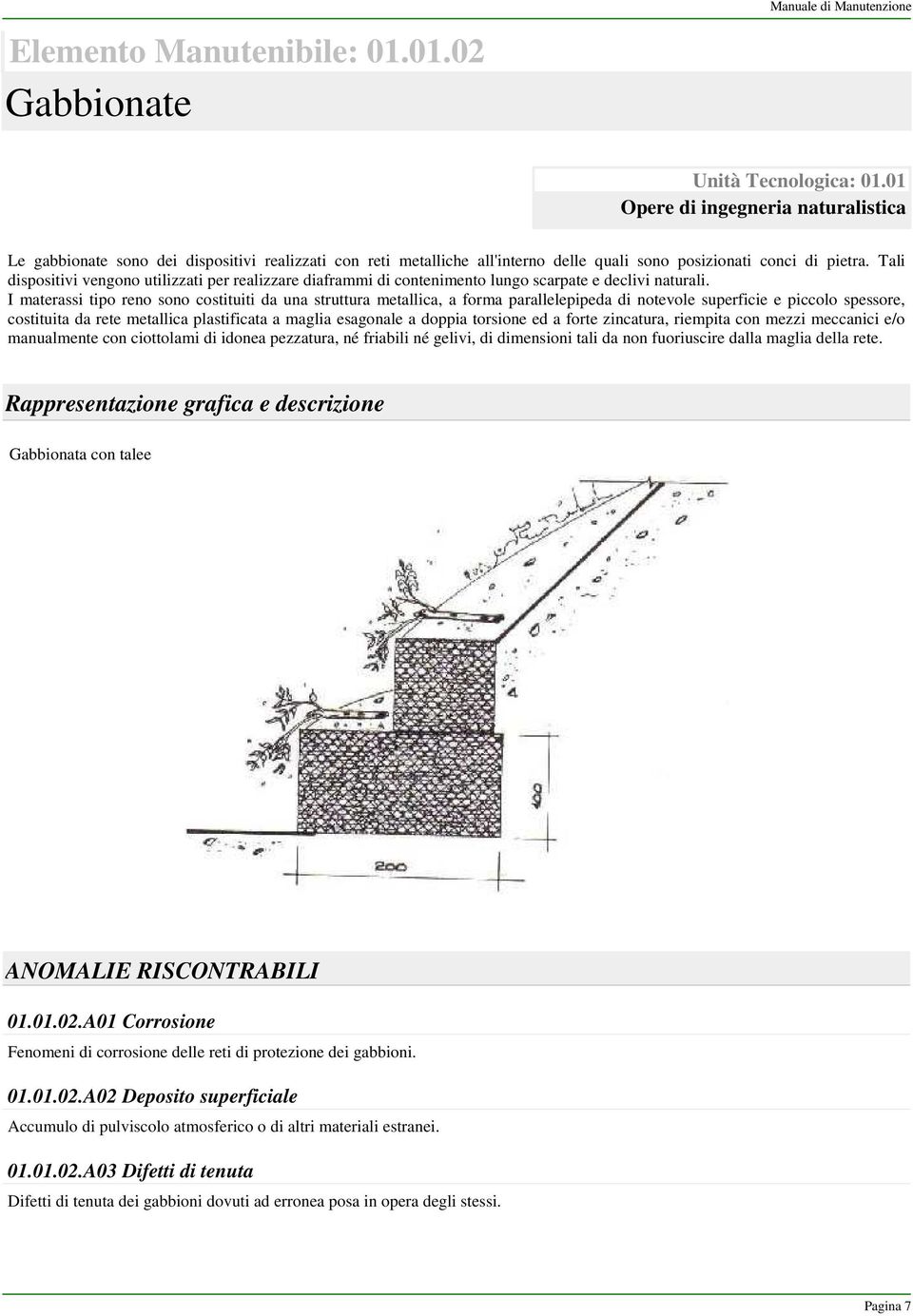 Tali dispositivi vengono utilizzati per realizzare diaframmi di contenimento lungo scarpate e declivi naturali.