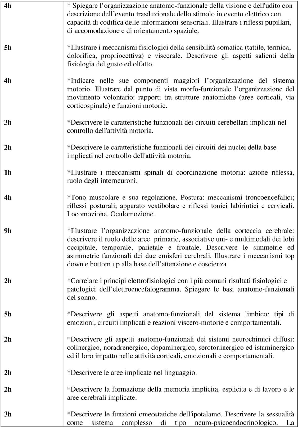 *Illustrare i meccanismi fisiologici della sensibilità somatica (tattile, termica, dolorifica, propriocettiva) e viscerale. Descrivere gli aspetti salienti della fisiologia del gusto ed olfatto.