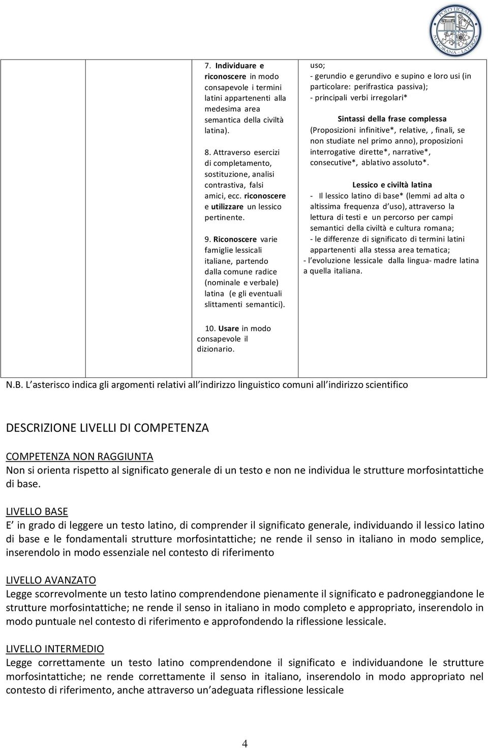 Riconoscere varie famiglie lessicali italiane, partendo dalla comune radice (nominale e verbale) latina (e gli eventuali slittamenti semantici).