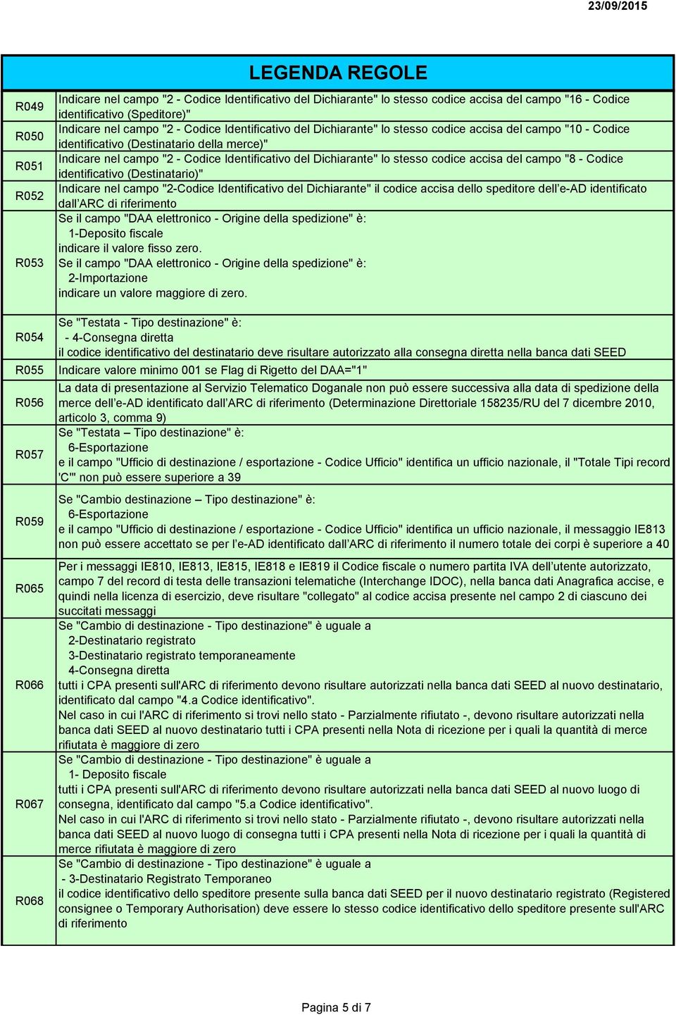 Identificativo del Dichiarante" lo stesso codice accisa del campo "8 - Codice identificativo (Destinatario)" Indicare nel campo "2-Codice Identificativo del Dichiarante" il codice accisa dello