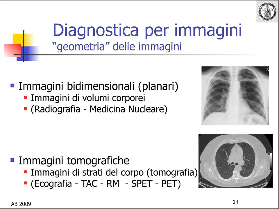 (Radiografia - Medicina Nucleare) Immagini tomografiche