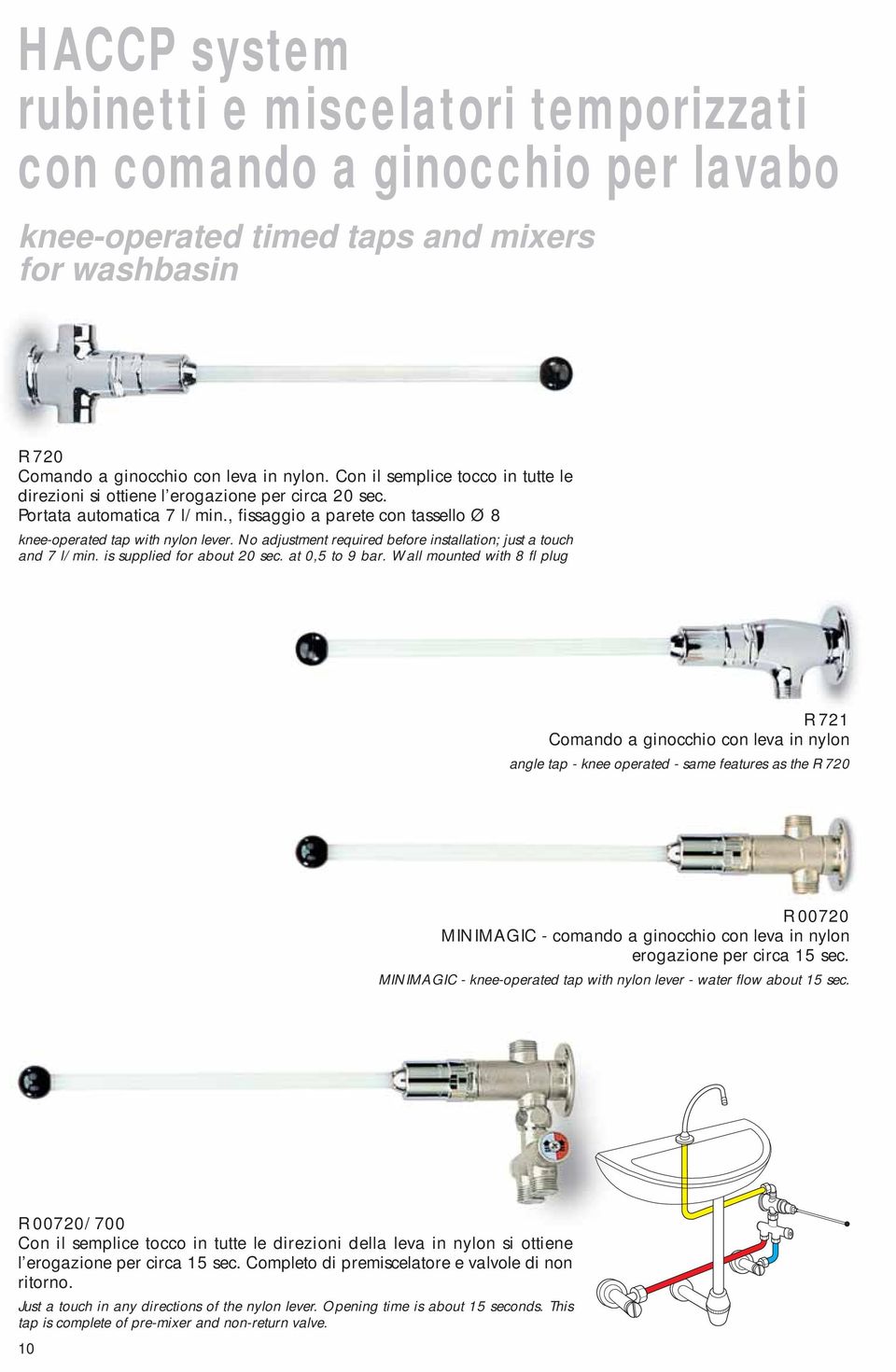 No djustment required efore instlltion; just touch nd 7 l/min. is supplied for out 20 sec. t 0,5 to 9 r.