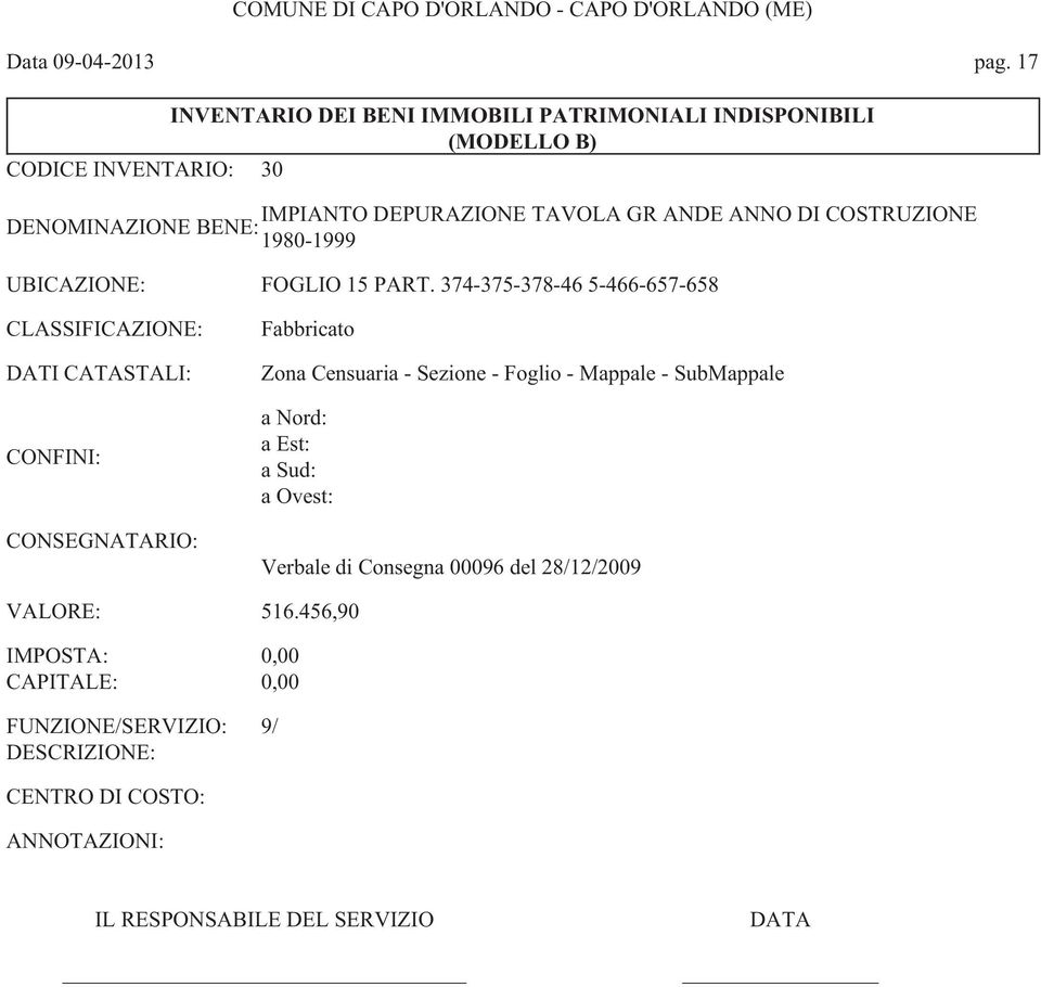 ANDE ANNO DI COSTRUZIONE 1980-1999 FOGLIO 15 PART.