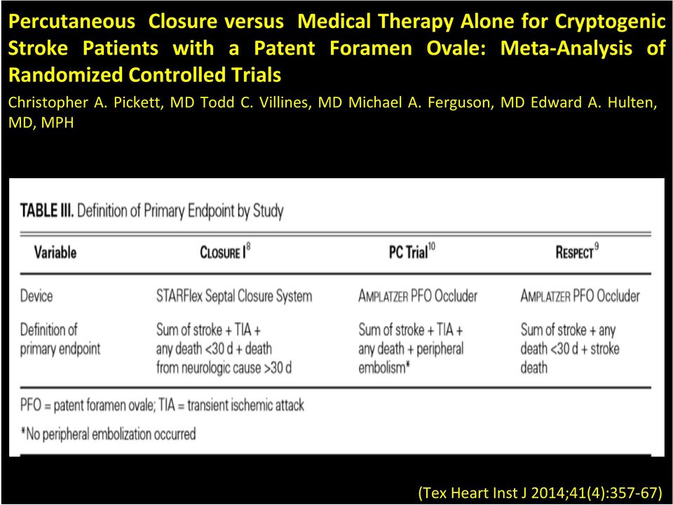 Controlled Trials Christopher A. Pickett, MD Todd C.