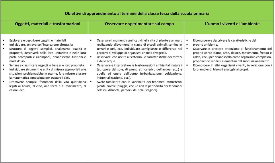 scomporli e ricomporli, riconoscerne funzioni e modi d uso. Seriare e classificare oggetti in base alle loro proprietà.