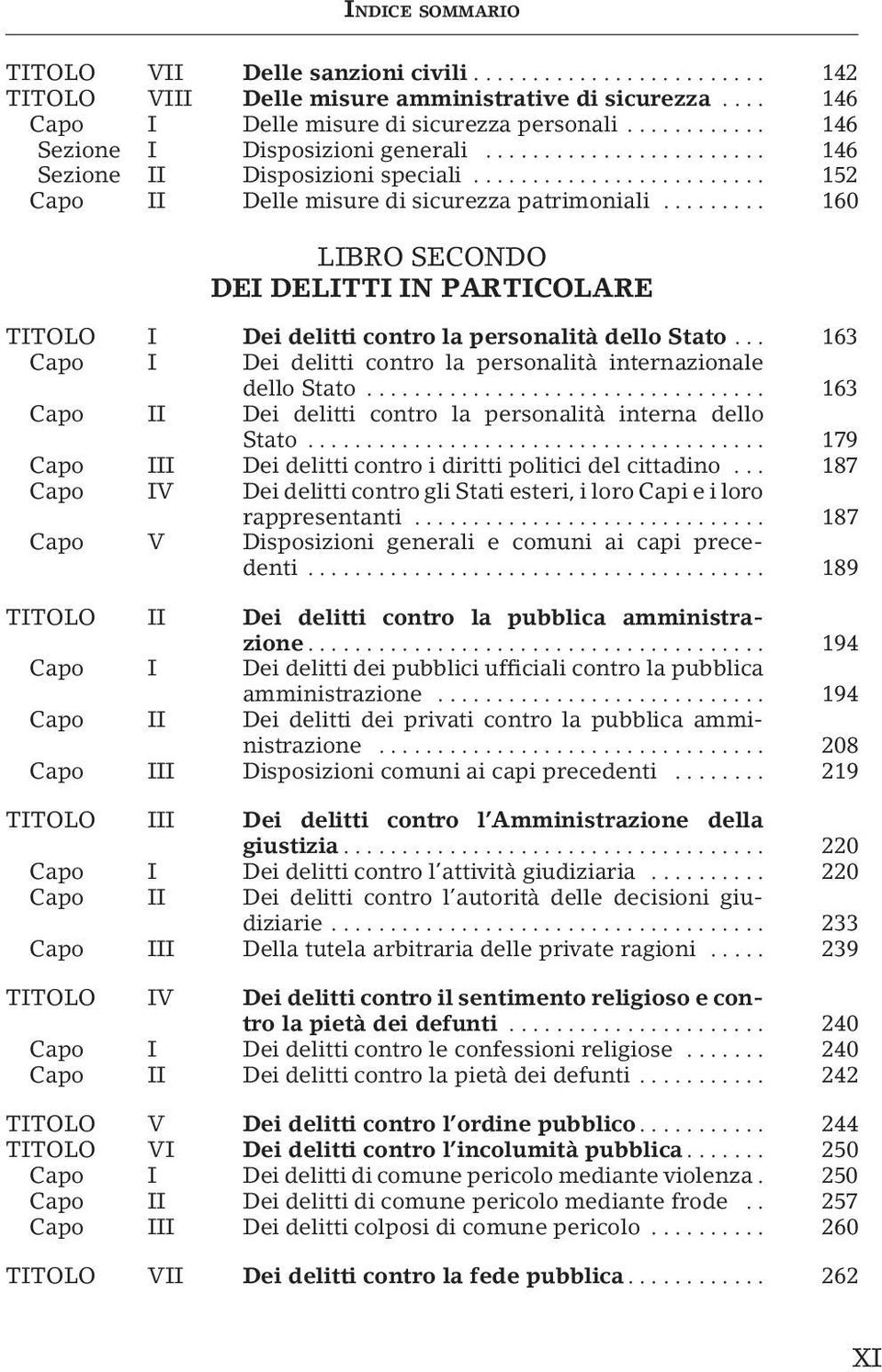 .. 163 Capo I Dei delitti contro la personalità internazionale dello Stato... 163 Capo II Dei delitti contro la personalità interna dello Stato.