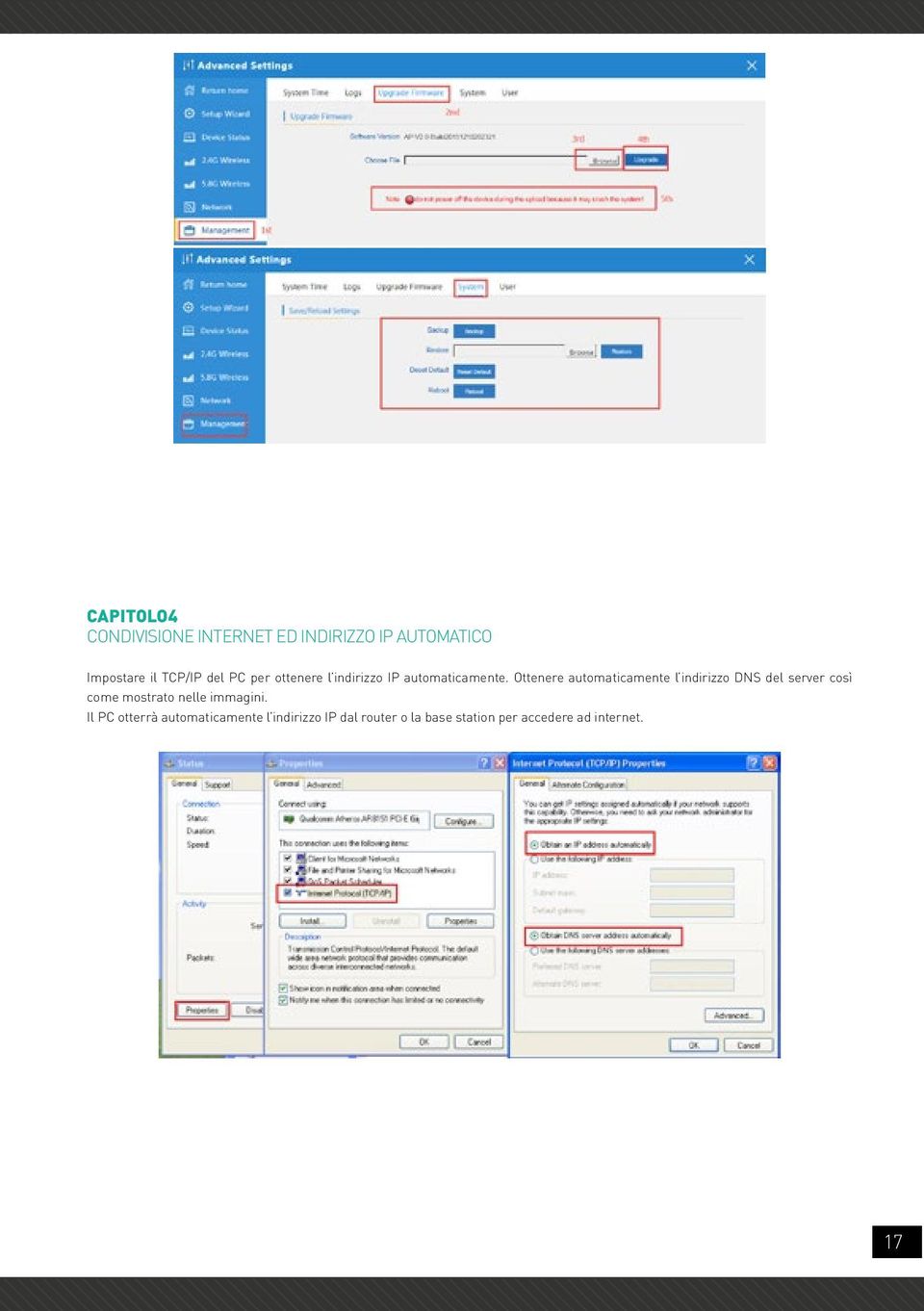 Ottenere automaticamente l indirizzo DNS del server così come mostrato nelle