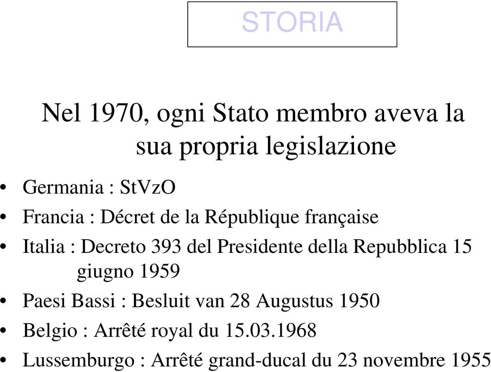 Presidente della Repubblica 15 giugno 1959 Paesi Bassi : Besluit van 28 Augustus