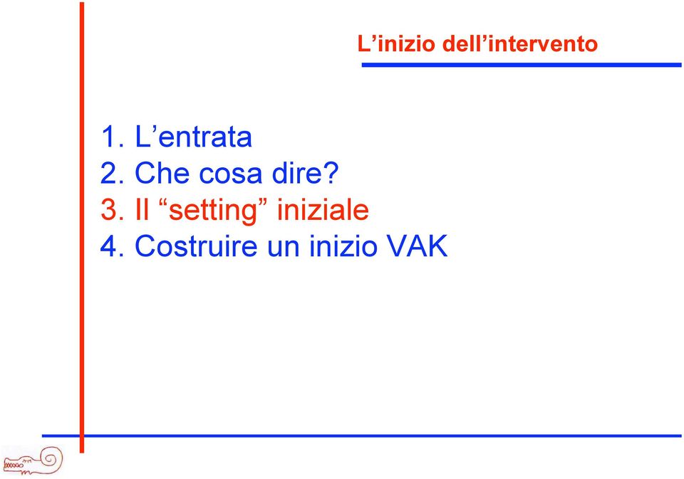 Il setting iniziale 4.