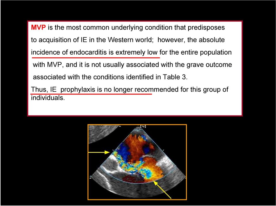 with MVP, and it is not usually associated with the grave outcome associated with the conditions